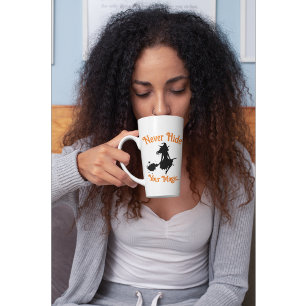 Verberg nooit je magie. latte mok