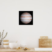 VERBETERD afbeelding Jupiter Cassini flyby NASA Poster (Keuken)