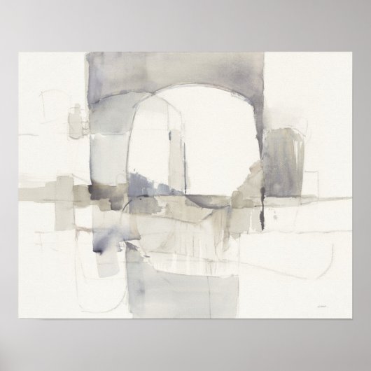 Verbetering I grijze Abstracte afdrukken Poster (Voorkant)