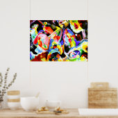 Verbetering van de overstromingen, abstracte kunst poster (Keuken)