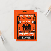 Verbetering van het Huis Felicitaties Kaart (Voorkant / Achterkant in situ)