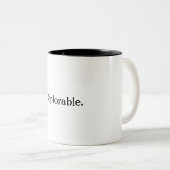 Verbetreurenswaardige koffie-Mok Tweekleurige Koffiemok (Voorkant rechts)