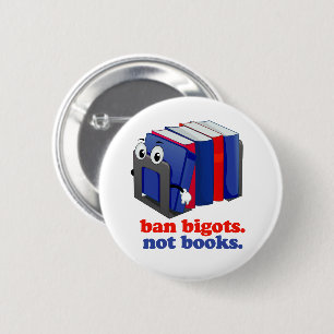 Verbied Bigotten Niet Boeken Ronde Button 5,7 Cm