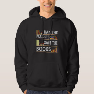 Verbied de Fascisten Red de Boeken Boek Worm Nerd Hoodie
