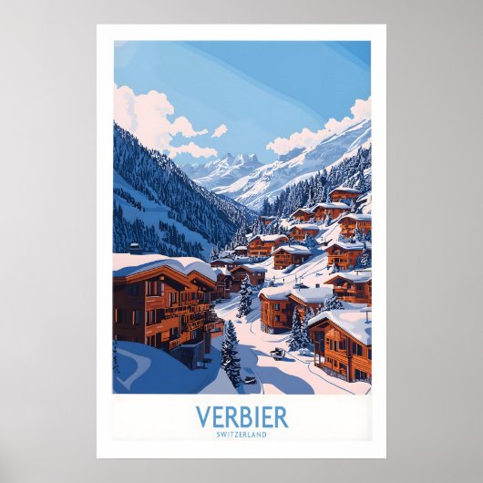 Verbier Reisposter 1 Poster (Voorkant)