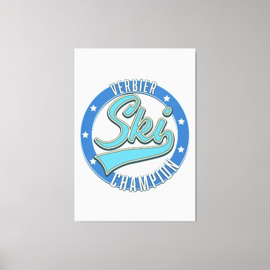 Verbier Ski Champion Canvas Afdruk (Voorkant)