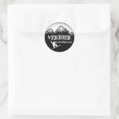 Verbier Suisse blanc noir autocollants de snowboar (Sac)