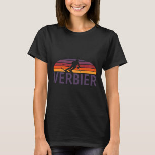 Verbier Swiss Zwitserland Ski Resort Snowboarden T-shirt
