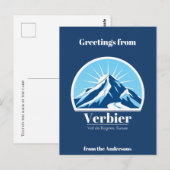 Verbier Val de Bagnes suisse Carte postale (Devant / Derrière)