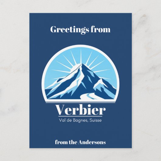 Verbier Val de Bagnes suisse Carte postale (Devant)
