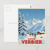 Verbier, Zwitserland – Alpine Ski Resort Briefkaart (Voorkant / Achterkant)