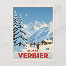 Verbier, Zwitserland – Alpine Ski Resort Briefkaart
