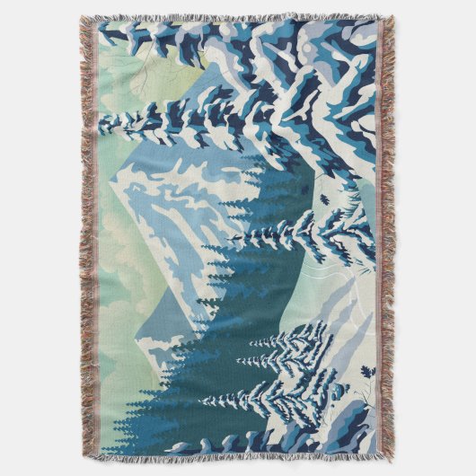 Verbier Zwitserland Reisposter Deken (Voorkant Verticaal)