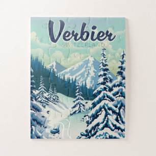 Verbier Zwitserland Reisposter Legpuzzel