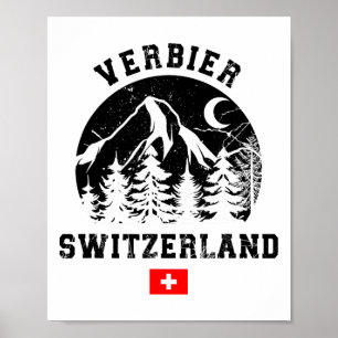 Verbier Zwitserland Skigebied Alpen Alpineskiën Poster