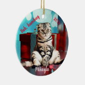 Verbijsterd Schots kerstfeest Keramisch Ornament (Rechts)