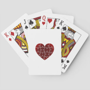 Verbijsterde harten pokerkaarten