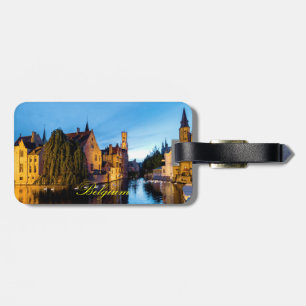 Verbijsterend! Medieval Brugge Belgium - Pro Foto Bagagelabel