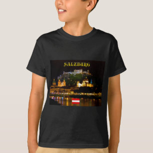 Verbijsterend! Salzburg Oostenrijk met vlag T-shirt