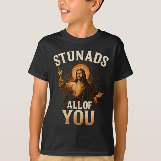 Verbijstert jullie allemaal Grappig Jezus Silhouet T-shirt (Voorkant)
