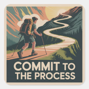 Verbind Je Aan Het Proces Vierkante Sticker