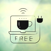 Verbind me met gratis WiFi Network Coffee Shop Raamsticker (Vel 3)