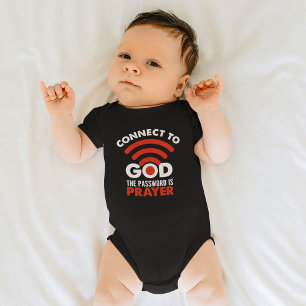 Verbind met God het Christelijke Wachtwoord Prayer Romper
