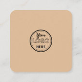 Verbind met ons QR code Laat ons een rustieke Revi Vierkante Visitekaartje (Achterkant)