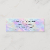 Verbind met ons QR Code Logo iriserende opaal Mini Visitekaartje (Achterkant)