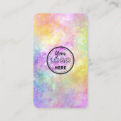 Verbind met ons QR Code Modern Holo Opal Stijlvol Visitekaartje (Achterkant)