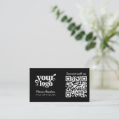 Verbind met ons QR code Upload uw Logo Visitekaartje (Staand voorkant)
