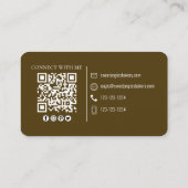 Verbinding maken met mij | QR Code Simple Bakery C Visitekaartje (Achterkant)