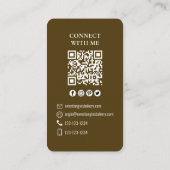 Verbinding maken met mij | QR Code Simple Bakery C Visitekaartje (Achterkant)