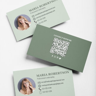 Verbinding maken met mij | QR-code Sociale media P Visitekaartje