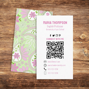 Verbinding maken met mij QR-code sociale media P Visitekaartje