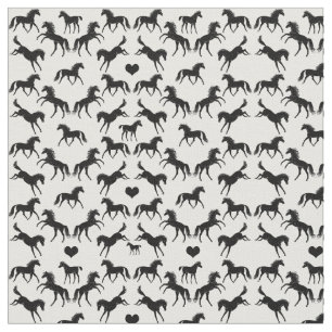 verbinding met kleine zwarte paarden stof