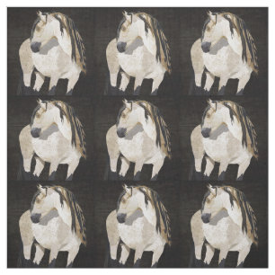 verbinding met witte paarden stof