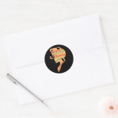 VERBINTENIS VAN DE GESCHIEDENKARAKTER VAN VROUWEN RONDE STICKER (Envelop)
