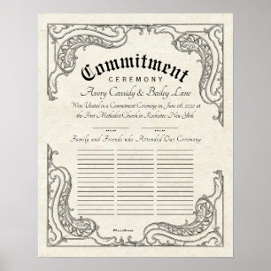 Verbintenissenboek en Huwelijksakte Poster