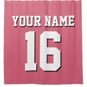 Verbleekte Red White Sports Jersey Team Jersey Douchegordijn