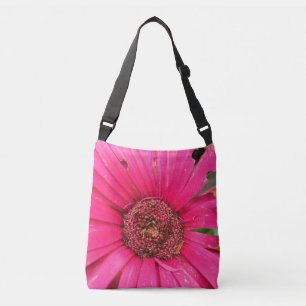 Verbleekte Roze Margriet Crossbody Tas