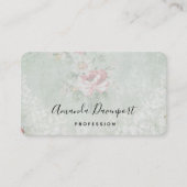 Verbleekte Rozen Grijs  Ontwerp Visitekaartje (Voorkant)