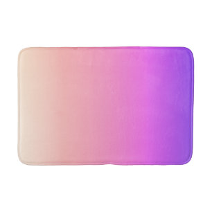 Verblekende perzik roze en paarse kleurrijke ombre badmat