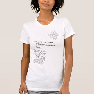“Verblijd en bloei” Schrift shirt voor vrouwen