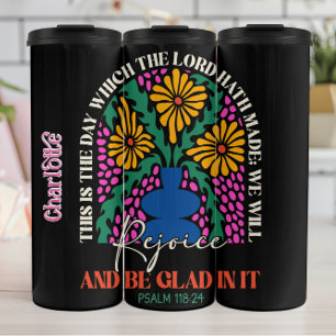 Verblijd Retro Gebrandschilderd Glas Bloem Thermosbeker