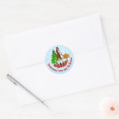 Verblijf in Gnome deze kerst Ronde Sticker (Envelop)