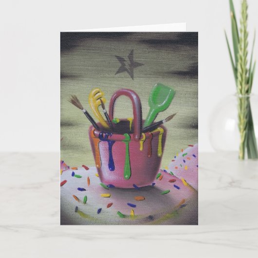 Verblijf in het Sandbox wenskaart Kaart (Voorkant)