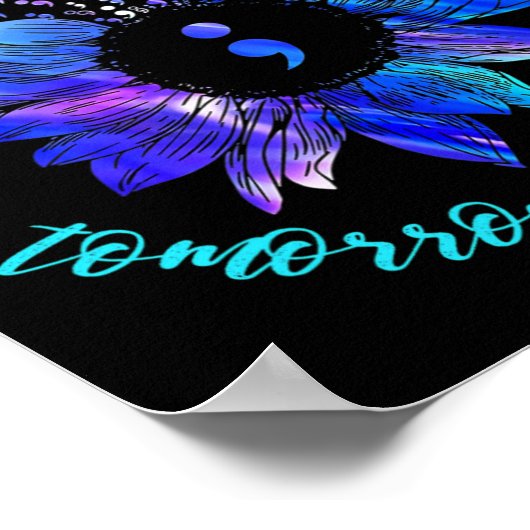 Verblijf morgen heeft je geestelijke gezondheidspr poster (Hoek)