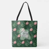 Verblijf Petty Custom Tropical Flamingo Monstera L Draagtas (Voorkant)