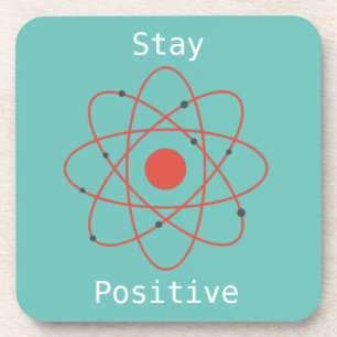 Verblijf positieve atom physics geek bier onderzetter